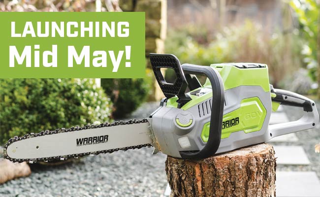 Warrior Eco Power Equipment Chainsaw with reference to website launching in May 2020