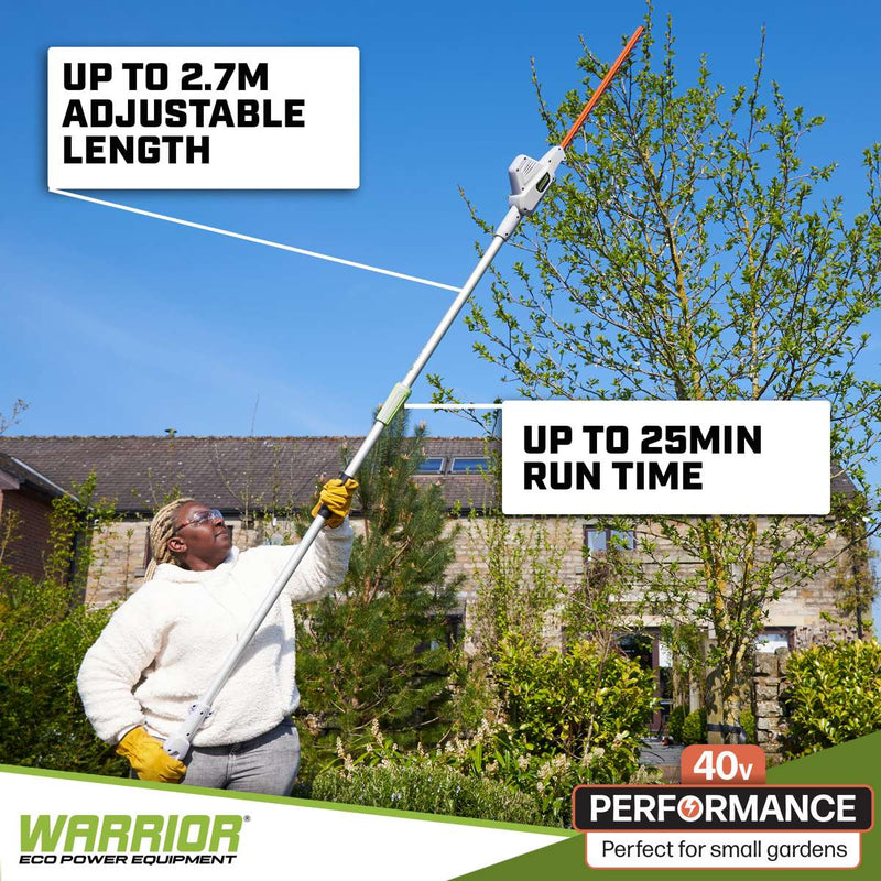 40v Cordless 2.75m Pole Hedge Trimmer