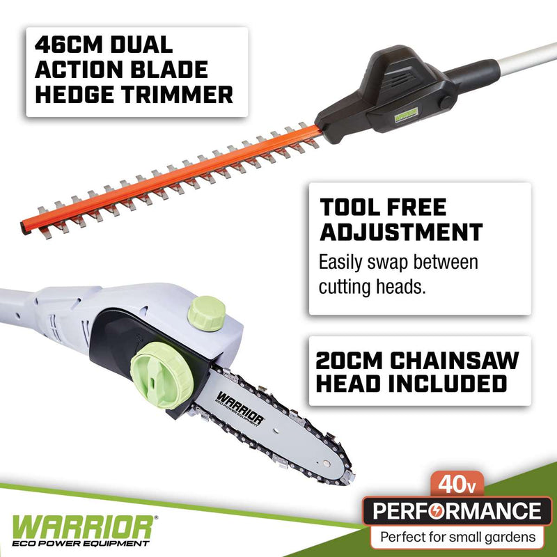 40v Cordless 2.75m Pole Hedge Trimmer